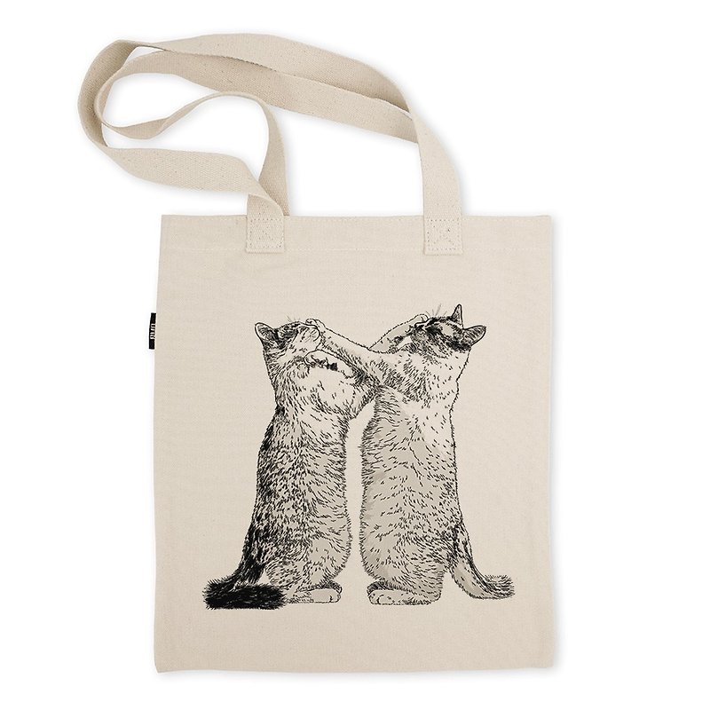AMO®Original Tote Bags/AKE/Cats Who Promised Each Other Never Hitting Face But Both Did Only Did It - กระเป๋าแมสเซนเจอร์ - กระดาษ 