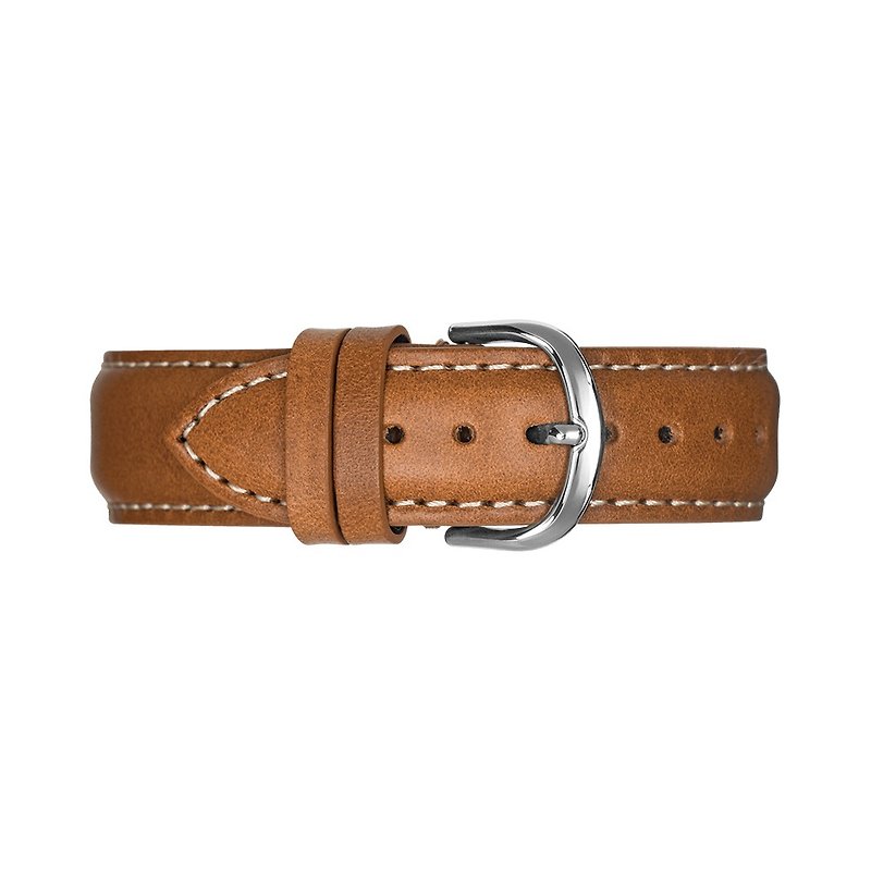 TAN 20mm | BUTTERO Tuscan vegetable tanned leather quick detachable watch strap - สายนาฬิกา - หนังแท้ สีนำ้ตาล
