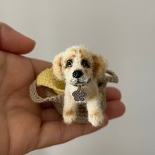 ミニチュア リアルなテディ犬ヨークシャー テリア ヨーキー子犬ペット人形ブライス - ショップ HeyMiniToysnVINTAGE 編み物/刺繍/ 羊毛フェルト/裁縫 - Pinkoi