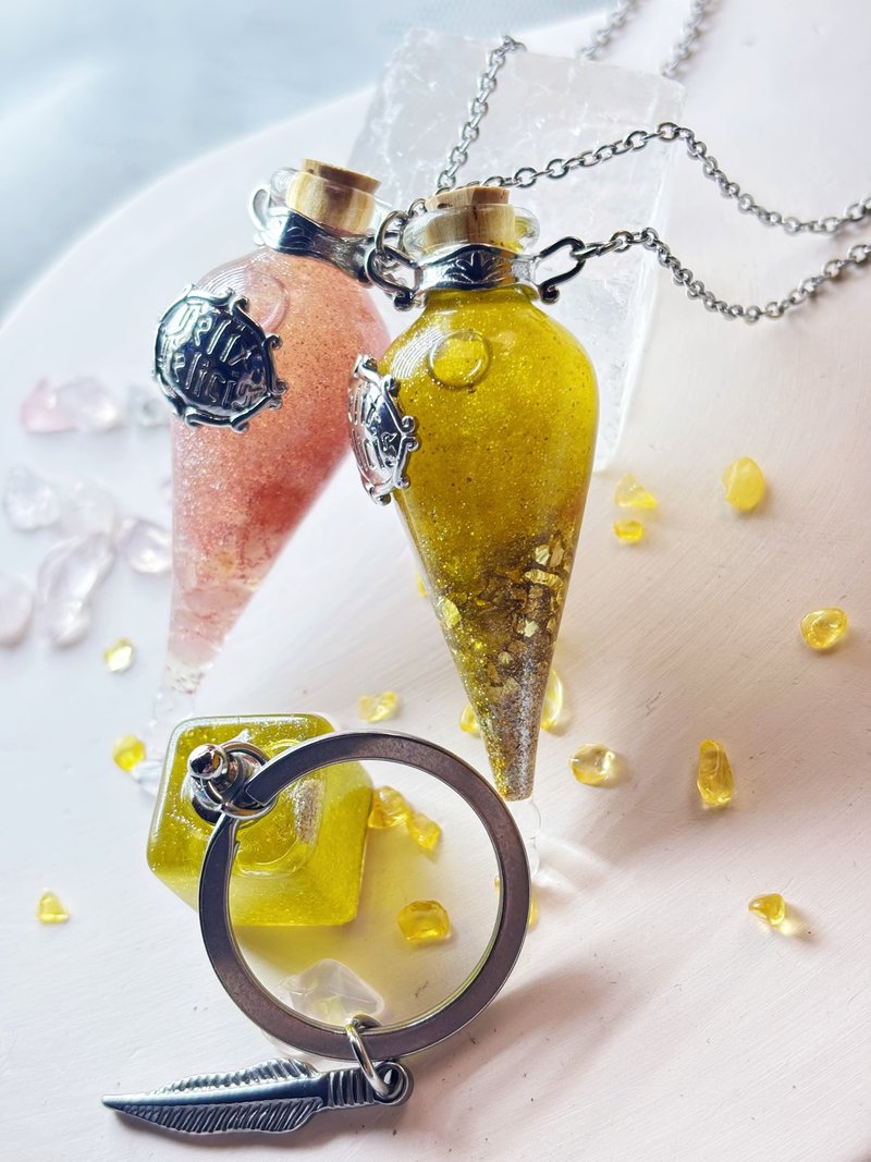 【LAMU 】太陽執政者的賞賜  —女巫封存瓶。金運能量 - 項鍊 - 玻璃 多色