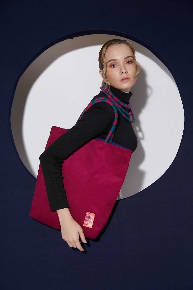 Cotton & Hemp Handbags & Totes Purple - Aibelle K2 Tote Bag - Magenta