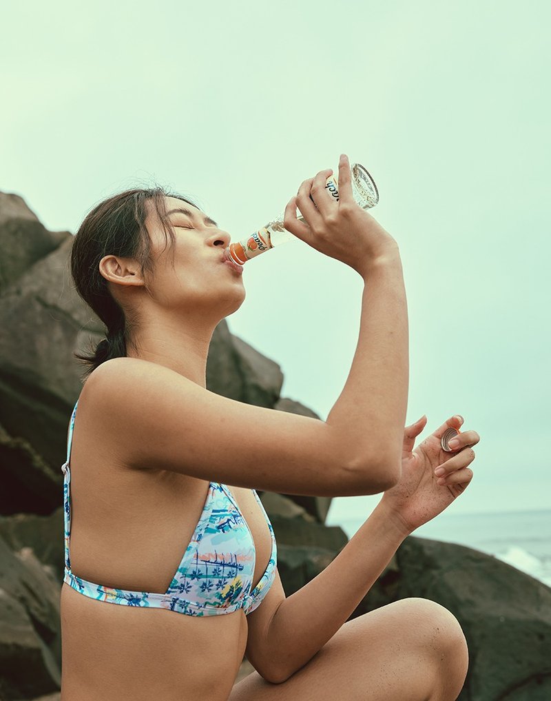 Haolang 海島浪波比基尼TOP/限定款 - 女泳衣/比基尼 - 聚酯纖維 
