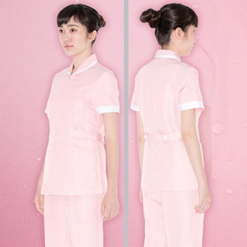 NanoFit 多色拉鏈納米抗菌護士護理員短袖上衣醫美診所制服NW6202
