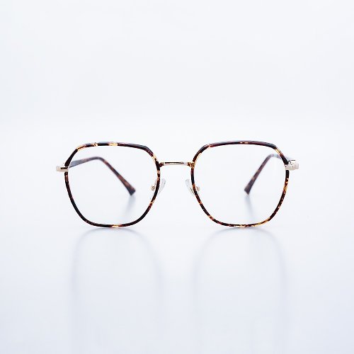 ASLLY Refined Eyewear ASLLY玳瑁琥珀多邊方框濾藍光眼鏡 | 梯形框型設計