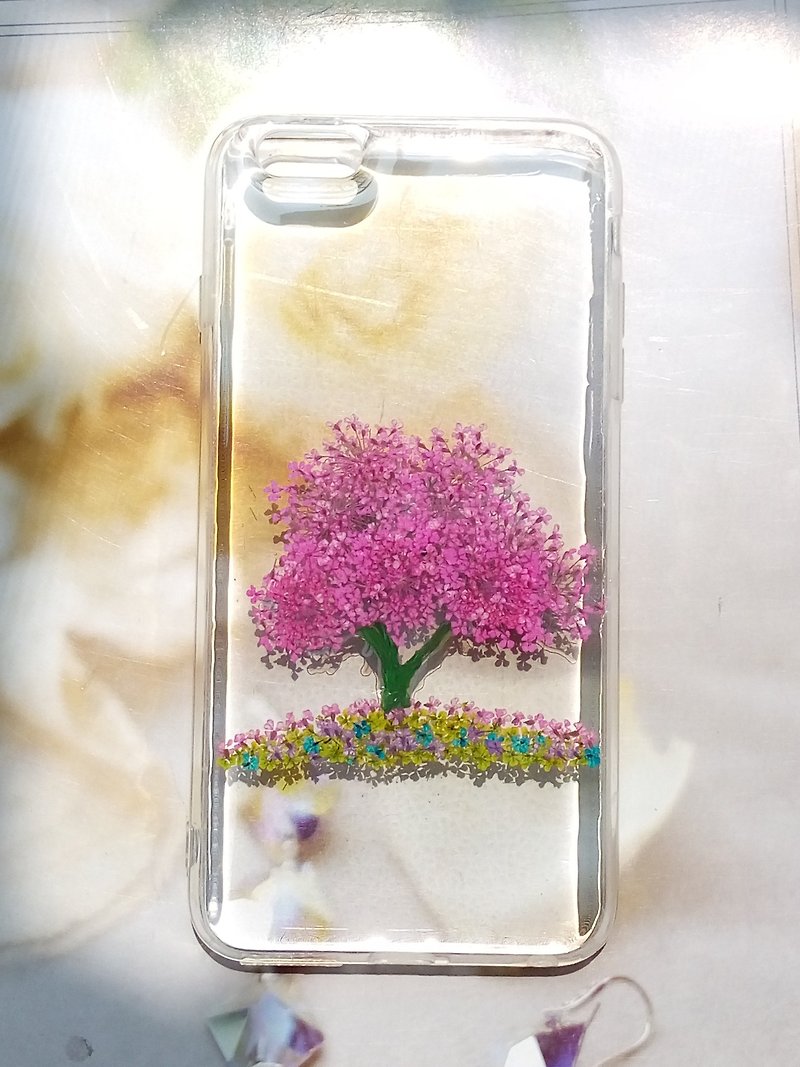 Pressed flower phone case, Handmade phone case, iPhone6plus,iphone6splus Bloosm - Phone Cases - Plastic Pink
