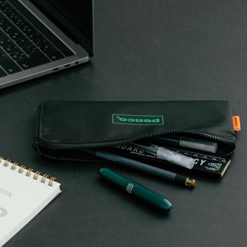 Hightide_Penco L Type Lightweight Pencil Case_Black_GP090-BK - Pencil Cases - Nylon Black