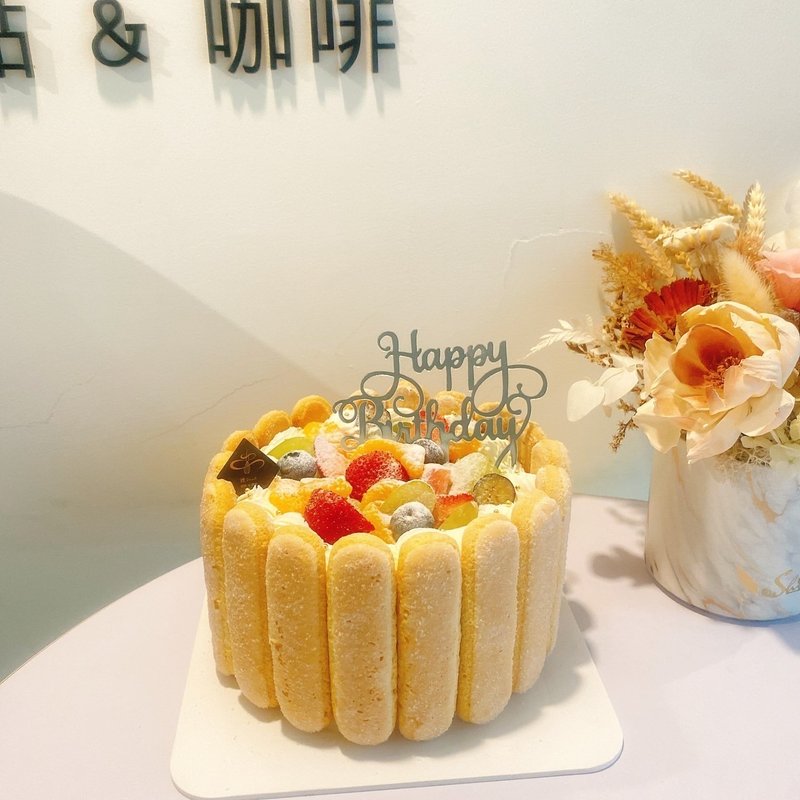 Finger biscuits, fruit custard cake, very low fresh cream standard cake, customized dessert - Cake & Desserts - Fresh Ingredients 