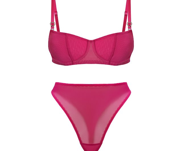 Beige Bra Langerie for Women Sexy Comfortable Bra Pink PVC Dress