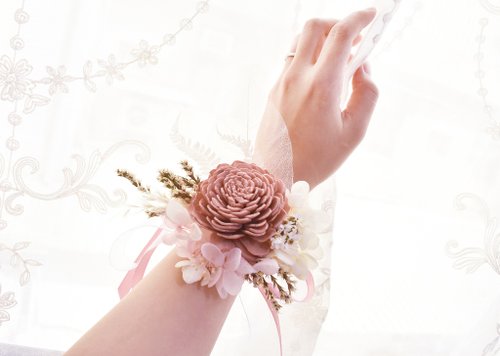 WANYI 玩藝花坊 經典乾燥花手腕花 胸花 永生花 戒指 求婚 伴娘禮物 婚禮 結婚教