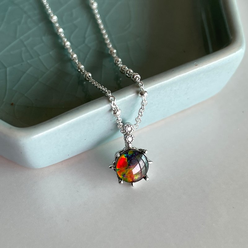 [Feng Shui Gemstone– All-round UP!] Stone Pendant & 16-inch Sterling Silver Necklace #exclusive - Necklaces - Sterling Silver 