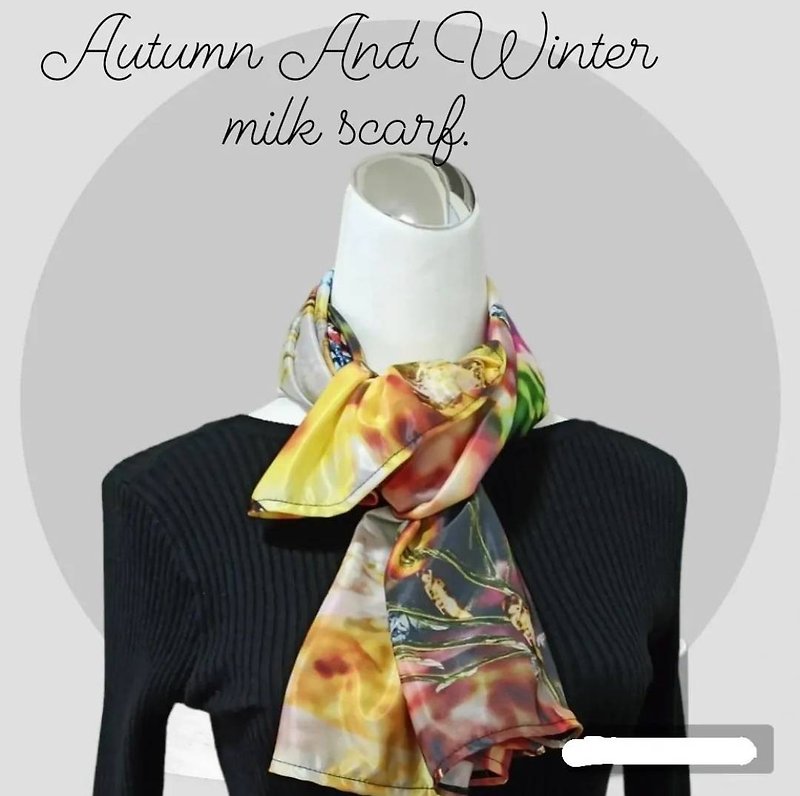 CV72 milk silk satin (silky and impermeable) - Scarves - Other Materials Multicolor