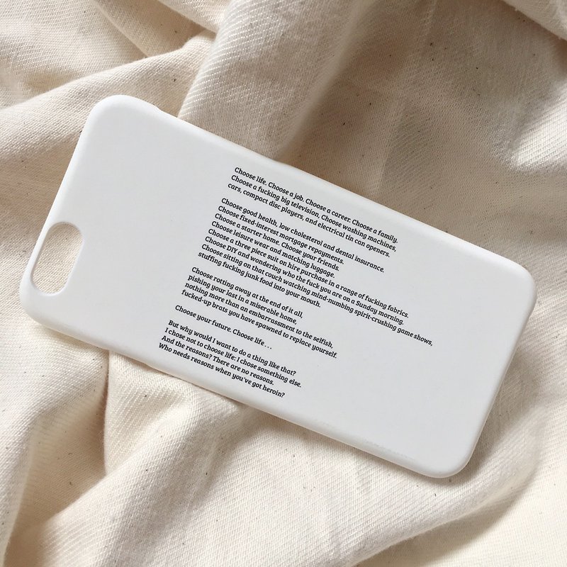 Guess the train / hard shell / text mobile phone shell iphone, HTC, Samsung, Sony, Zenfone, Oppo, millet - Phone Cases - Plastic White