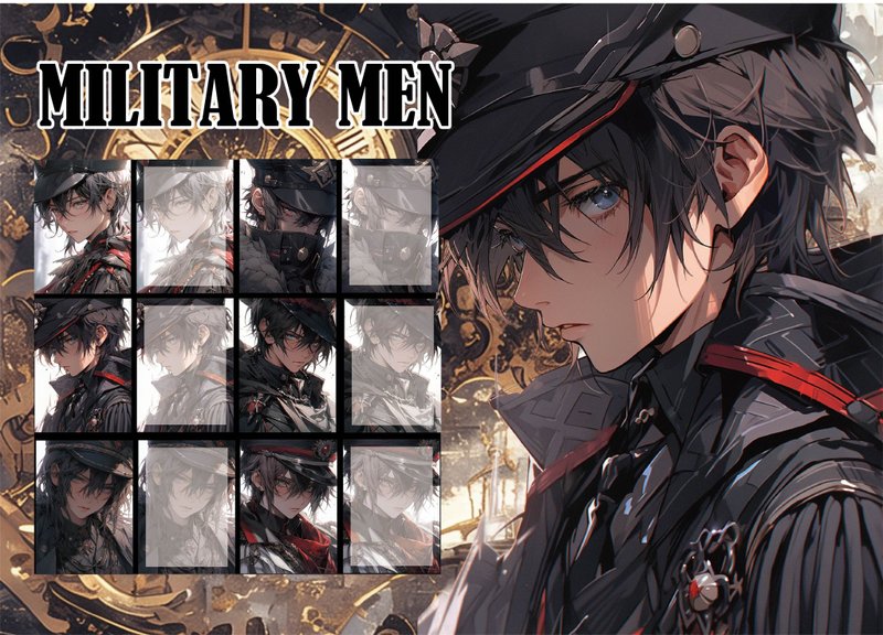 MEMO MILITARY MAN BLACK - 筆記本/手帳 - 紙 多色