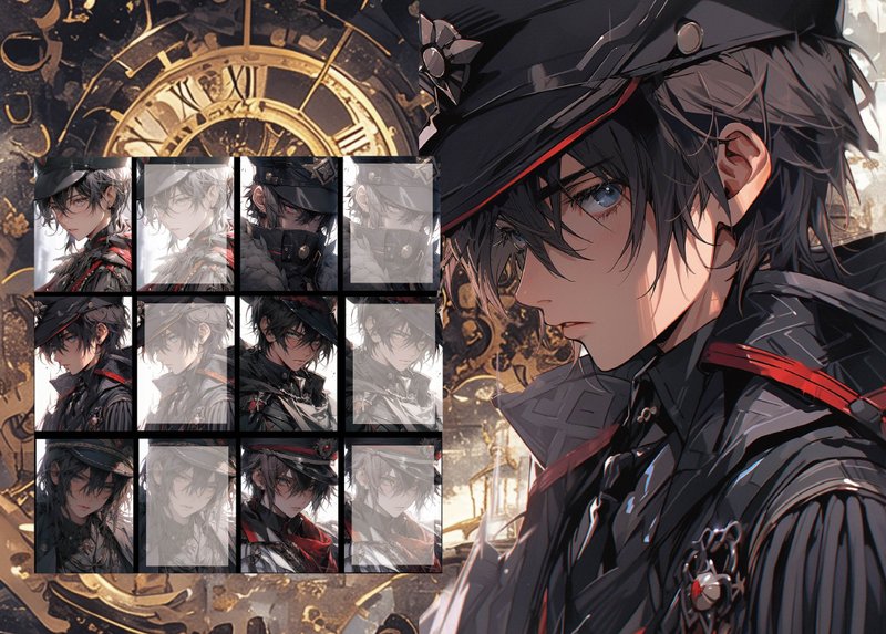 MEMO MILITARY MAN BLACK - 筆記本/手帳 - 紙 多色