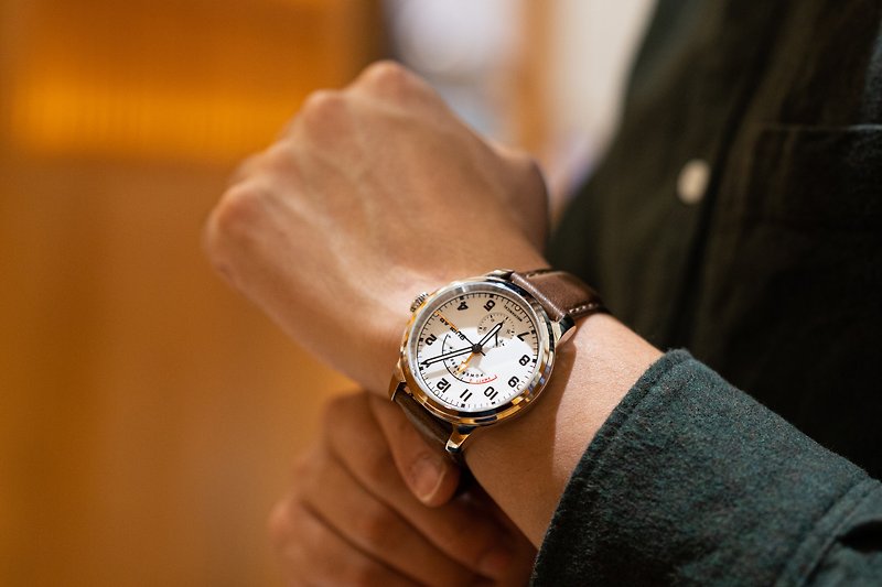 Burlap Watches 香港品牌 Power Reserve動力儲備腕錶 白搪瓷錶面