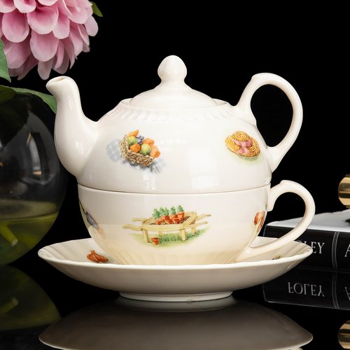擎上閣裝飾藝術 英國製Aynsley甜蜜花園骨瓷Tea for one個人下午茶茶具咖啡杯壼具