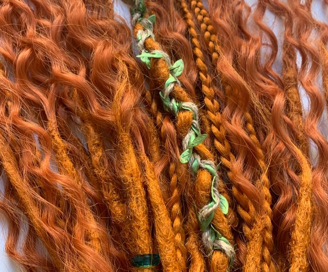 FOX DREADS. crochet dreads. RED. double ended dreadlocks. texture  dreadlocks. - Shop FIZZDREADS Hair Accessories - Pinkoi