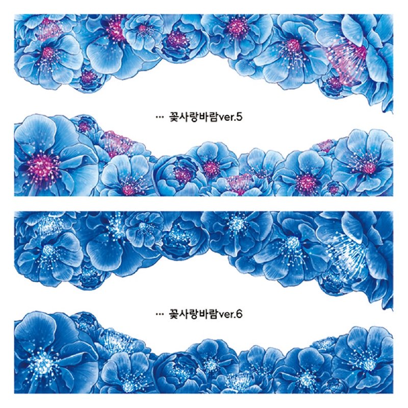 Flower Love Wind Line 3types (blackraccoon) Vintage collage design paper sticker - 貼紙 - 紙 多色