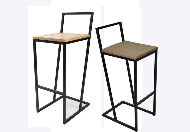 Trapezoidal angular table chair TS-019-2 - เก้าอี้โซฟา - โลหะ สีนำ้ตาล