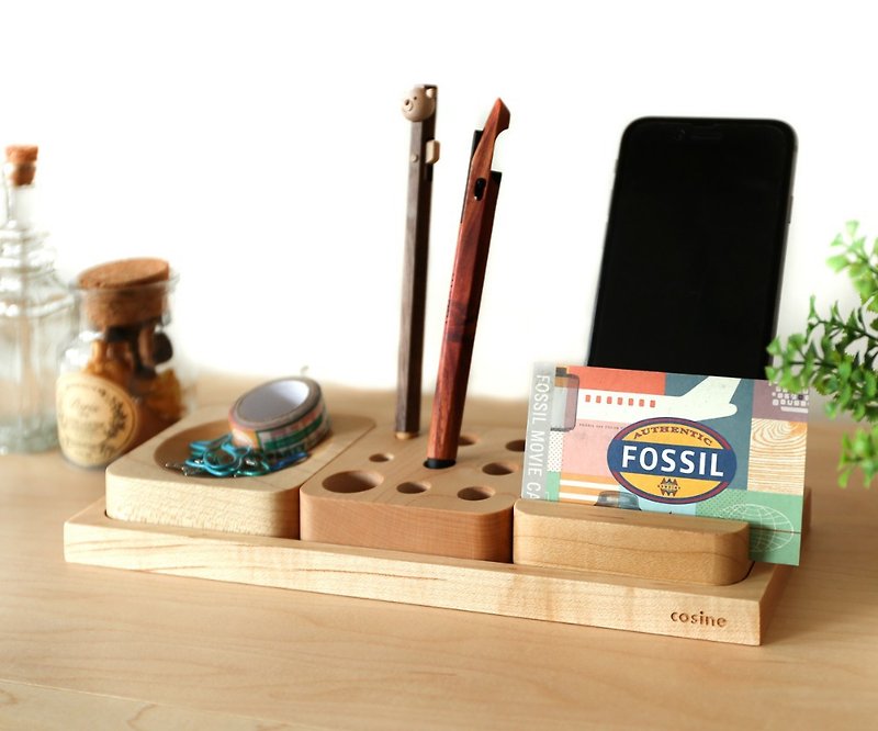 Asahikawa Furniture cosine desk organizer - กล่องใส่ปากกา - ไม้ 