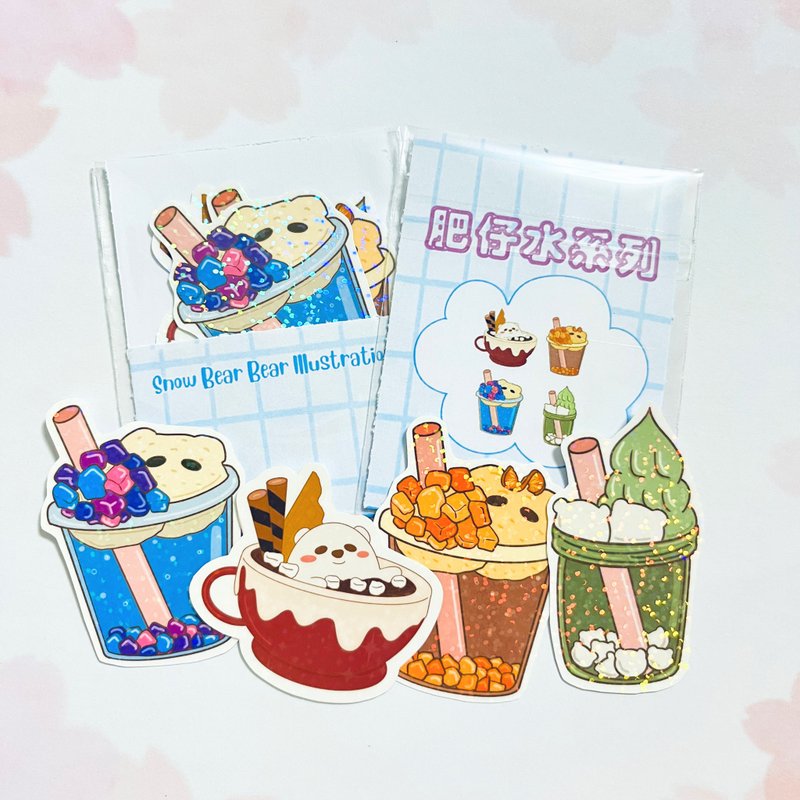 【雪啤啤食家系列】貼紙 | 肥仔水主題 貼紙組 - 貼紙 - 紙 多色