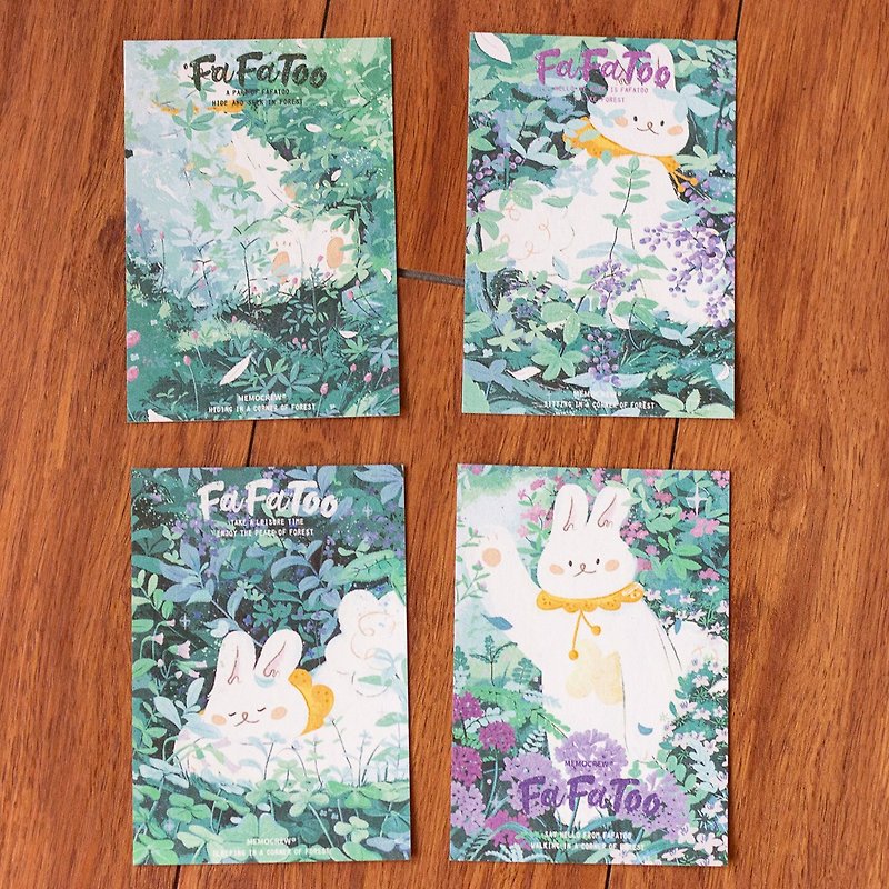FAFATOO Flower Rabbit | Forest Corner Postcard
