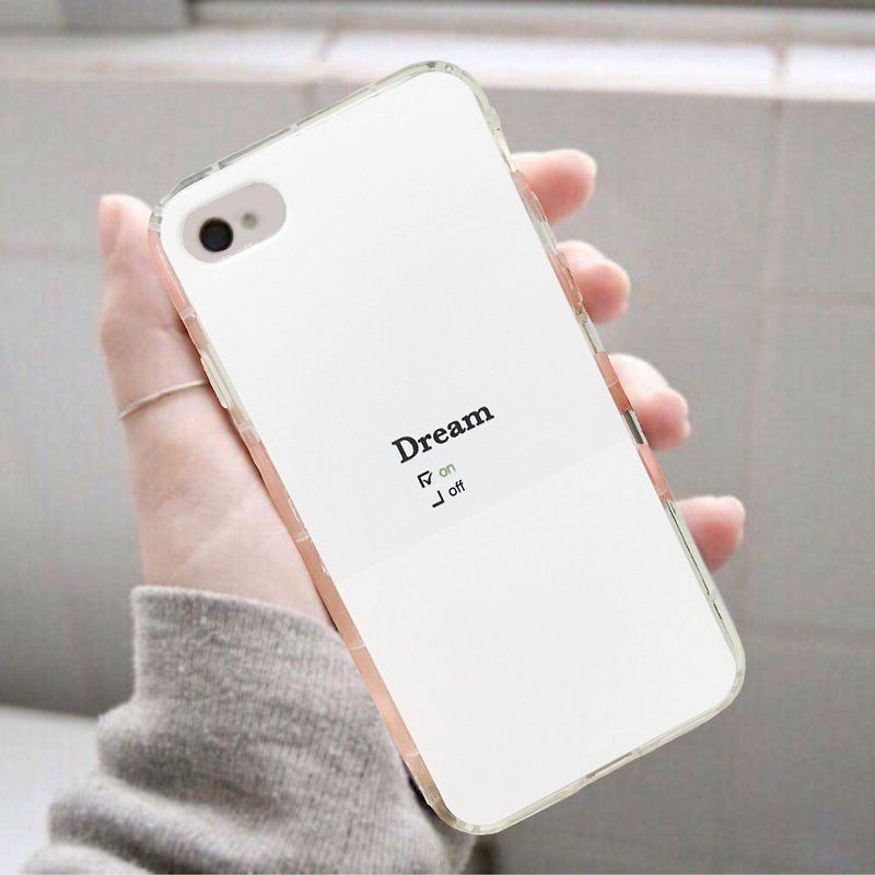 Dream is opening / All models support anti-fall mobile phone case / white - Phone Cases - Plastic White