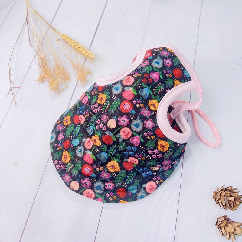 Black multicolored dog sun visor / pet sun visor XL size - Clothing & Accessories - Cotton & Hemp Multicolor