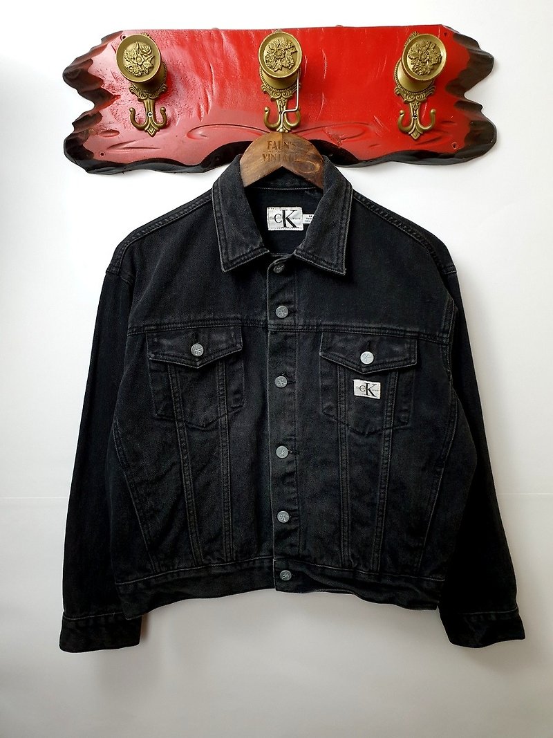 小龟葛葛-cK gray black heavy tannin vintage coat - Men's Coats & Jackets - Cotton & Hemp 