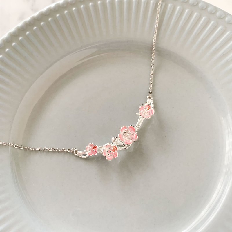 S Sakura and I Choker Necklace SV246S - Necklaces - Other Metals Pink