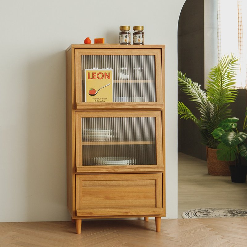 WOORI wooden three-door kitchen storage cabinet - Other Furniture - Wood 