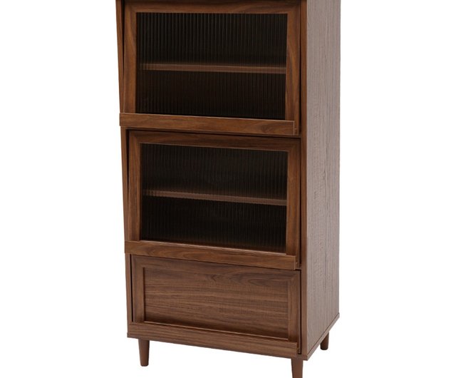 木製キャビネット 3引き出し 3扉 WOORI 木製 3 ドアキッチン収納キャビネット - ショップ PEACHYLIFE