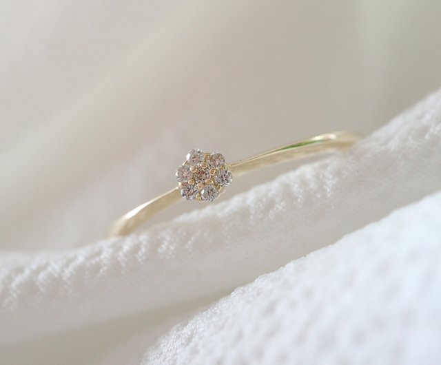 small flower diamond ring