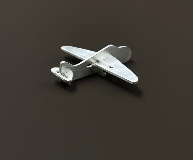 Tiny Plane Handmade Sterling Silver Aeroplane Pendant With 