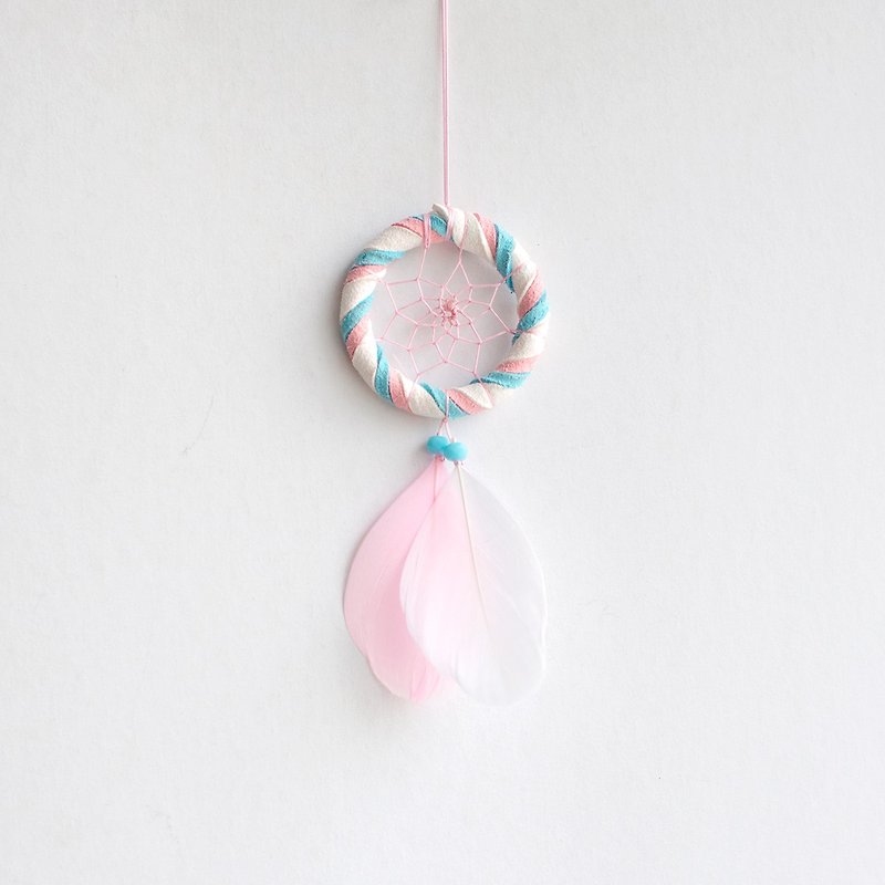 Mini Marshmallow Colors-Varying Ratio Three-color Dream Catcher (5cm) Valentine's Day Gift Exchange Gift - พวงกุญแจ - วัสดุอื่นๆ 
