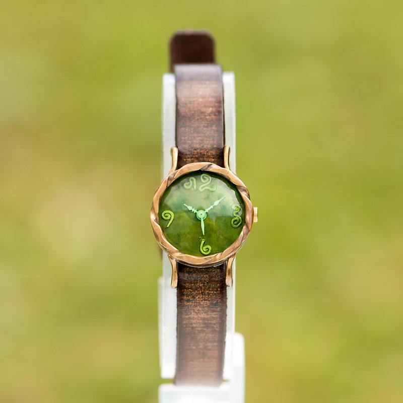 Dome watch SK Green - นาฬิกาผู้หญิง - โลหะ สีเขียว