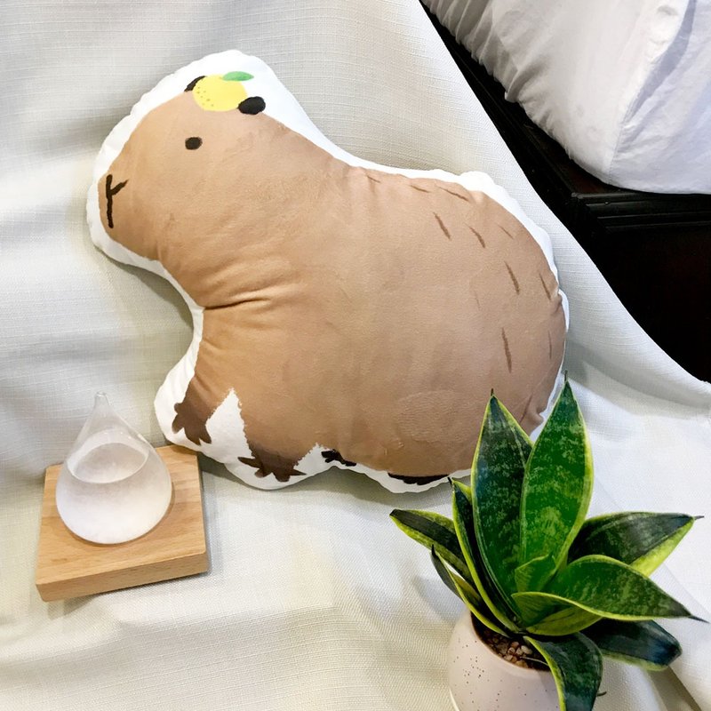 Pillow | Daichan Has a Cat Capybara Pillow - หมอน - วัสดุอื่นๆ 