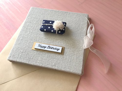 Ying Design 一個小禮物的祝福|手工卡片|生日卡|Handmade Birthday card/藍點