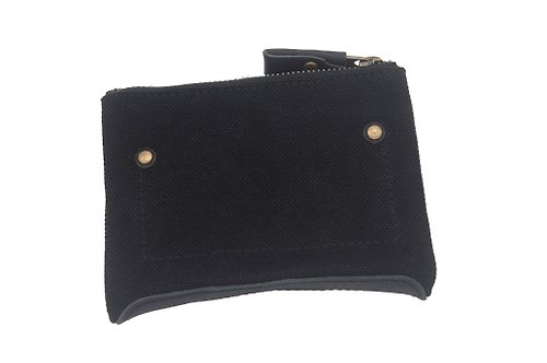 Greenies&Co Leather base canvas case Small Black