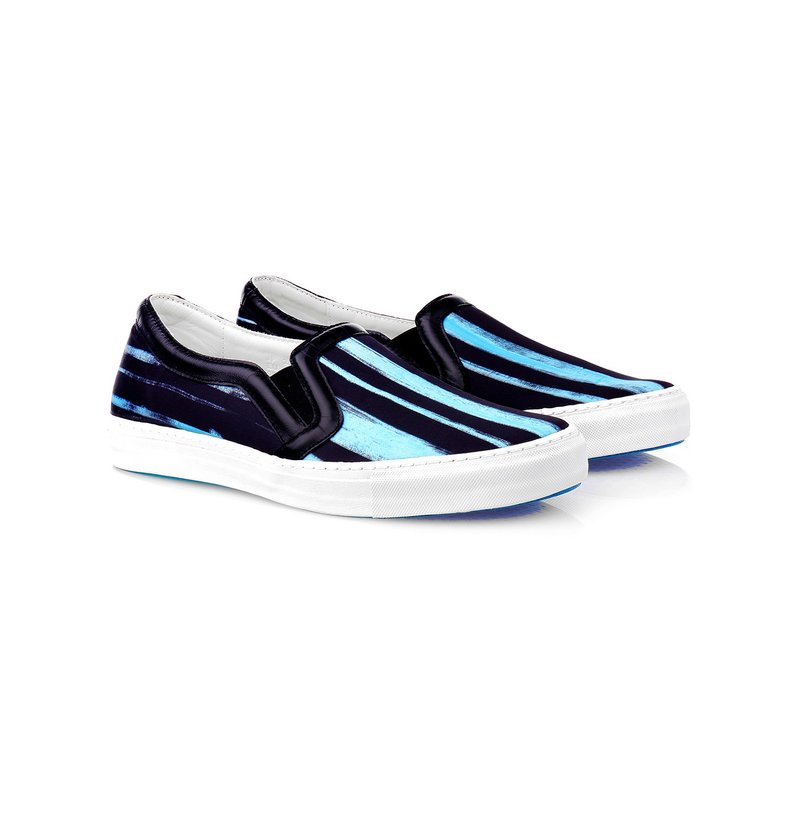 Haiping Line-Casual Men's Shoes - Men's Casual Shoes - Genuine Leather Blue