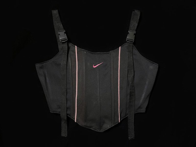 REGETHER vintage reworked sportswear strappy vest-NIKE - Women's Vests - Cotton & Hemp Black