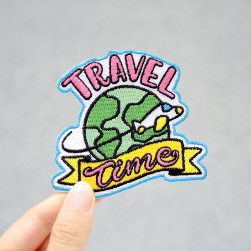 I05111016 Travel time Embroidered Patch - เย็บปัก/ถักทอ/ใยขนแกะ - งานปัก 