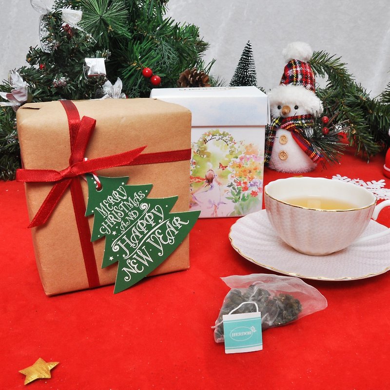 Fashion ribbon bag / national treasure tea / fruit black tea | triangle tea bag 8 into / Christmas exchange - Tea - Other Materials Pink