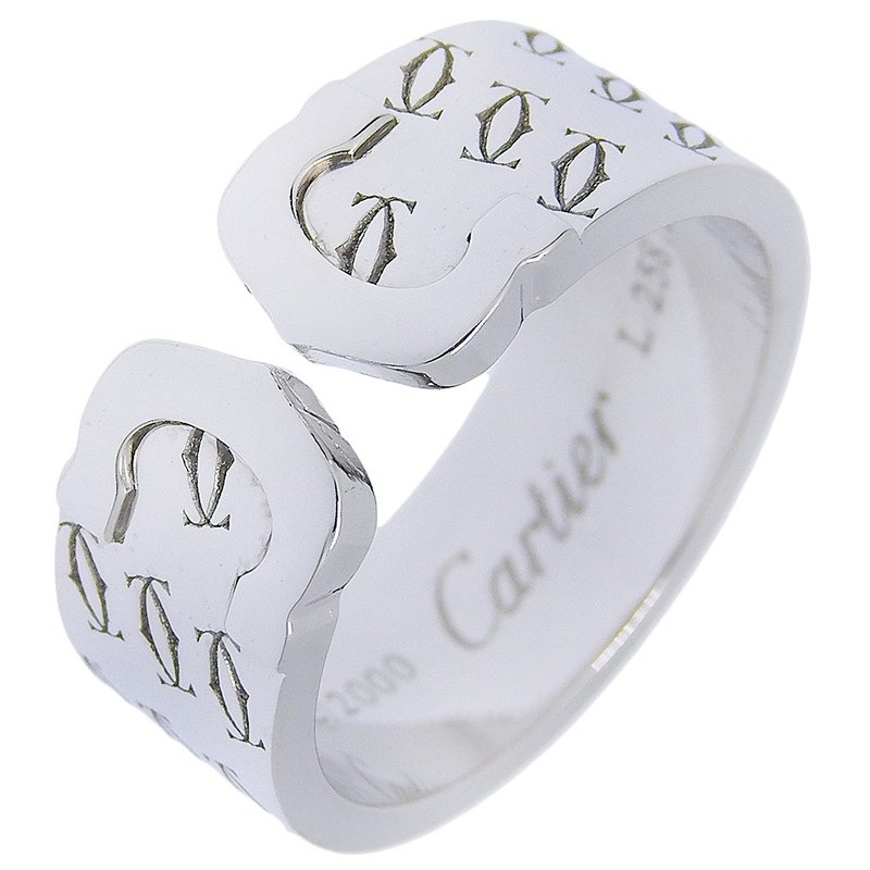 【日本直送】カルティエ CARTIER C2 14.5号 リング・指輪 2000年クリスマス限定 K18WG 約11.7g レディース【中古】 - 戒指 - 貴金屬 銀色