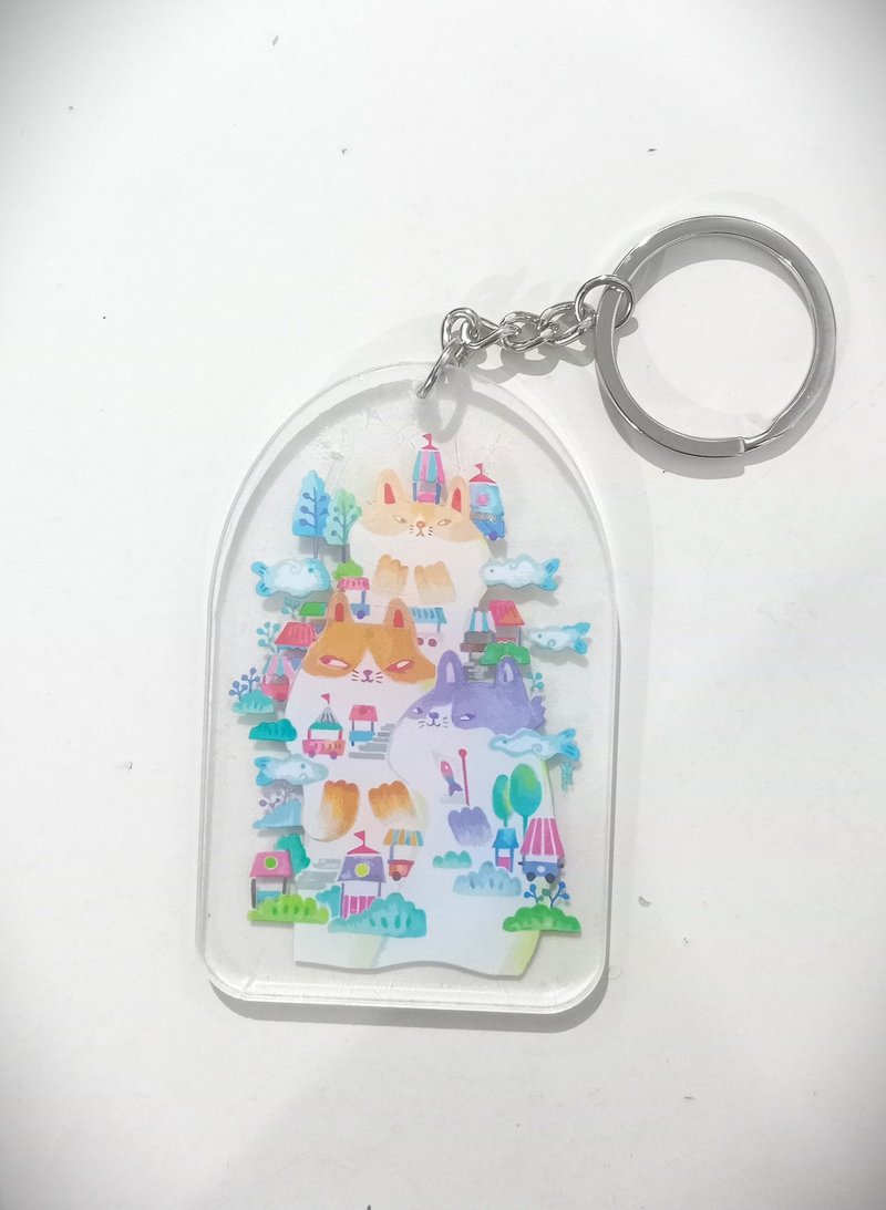 Cat Acrylic Keychain - ที่ห้อยกุญแจ - อะคริลิค 