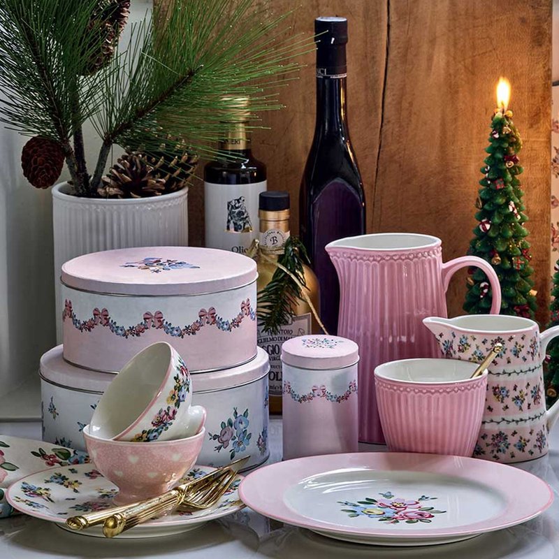 Denmark GreenGate Ellie white napkin/ tea towel/ tablecloth/ 4 styles in total - Place Mats & Dining Décor - Cotton & Hemp Pink
