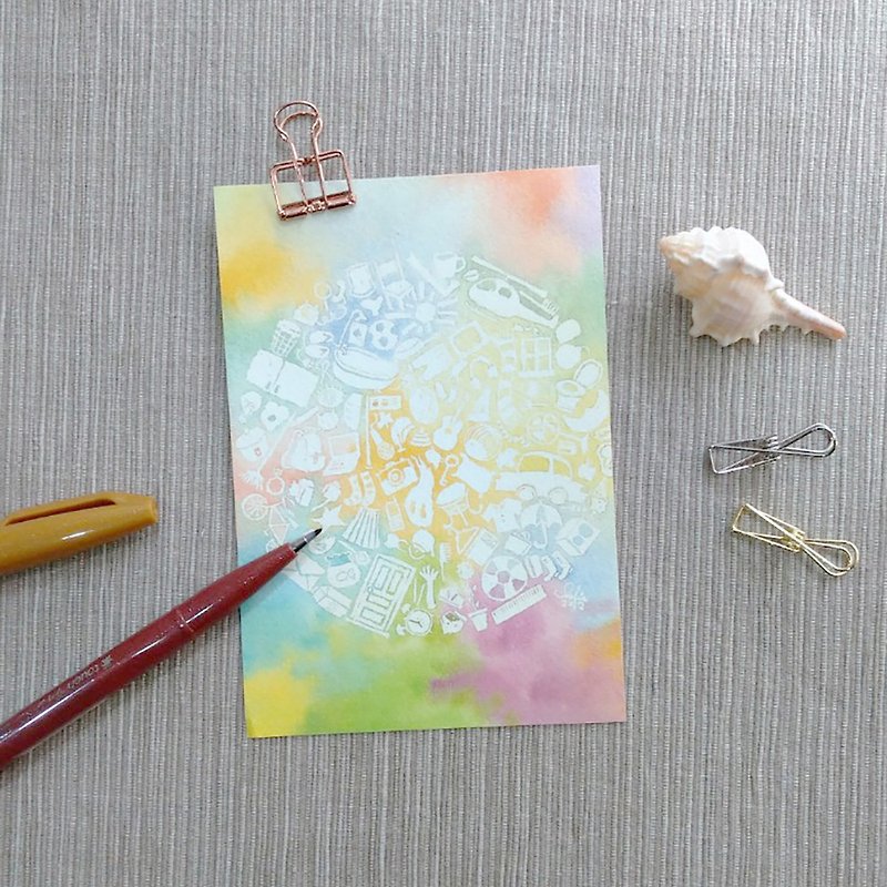 Paper Cards & Postcards Multicolor - These Days·Rainbow Dreamland-Hand-painted Illustrated Postcards·Creative and Creative Cards