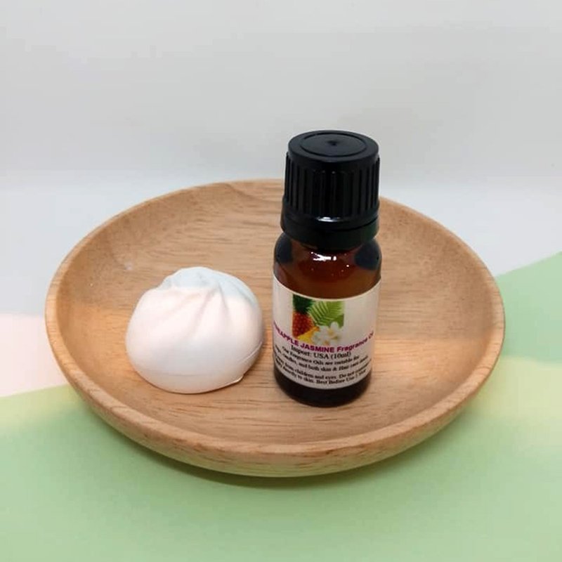 造型擴香石配香薰油(菠蘿茉莉) - 香氛/精油/擴香 - 其他材質 黃色