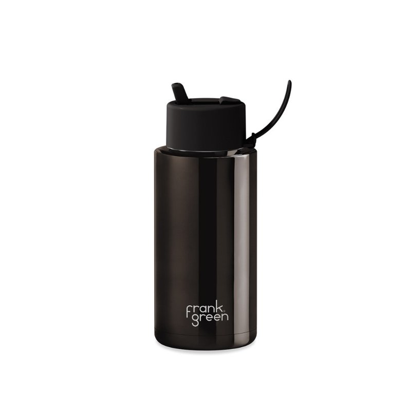 【frank green 台灣】限量版三層真空保溫瓶1000ml影子系列黑色蓋 - 水樽/水瓶 - 不鏽鋼 黑色