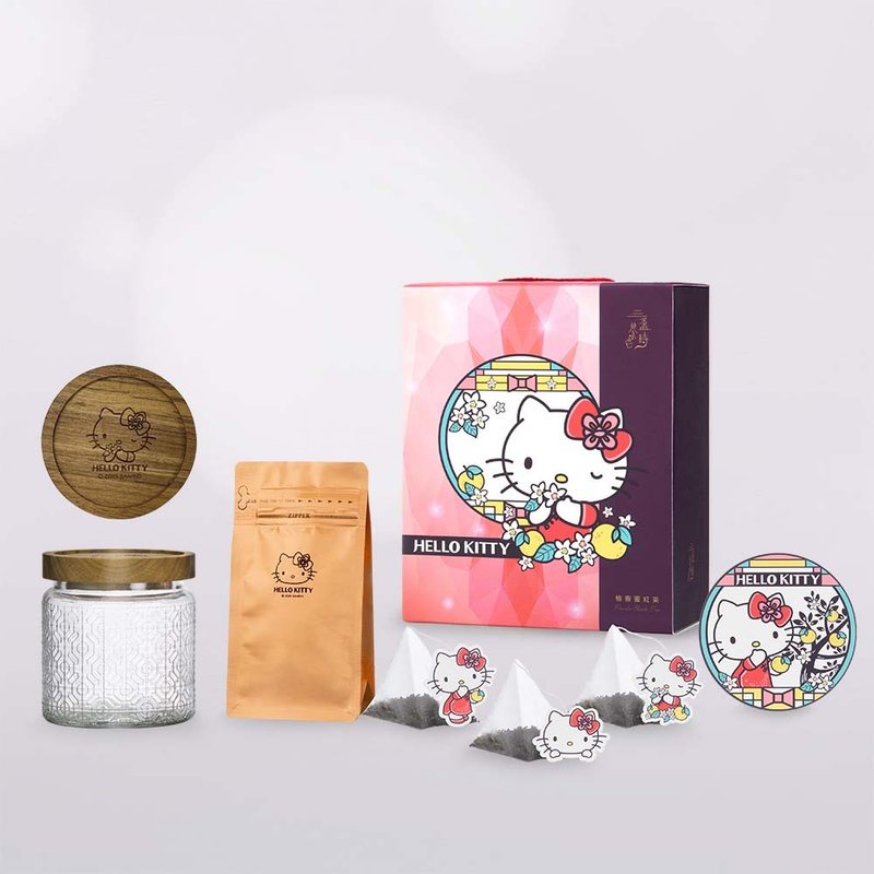 Three Tea Times X HELLO KITTY Pomelo Honey Black Tea - Tea - Glass Purple